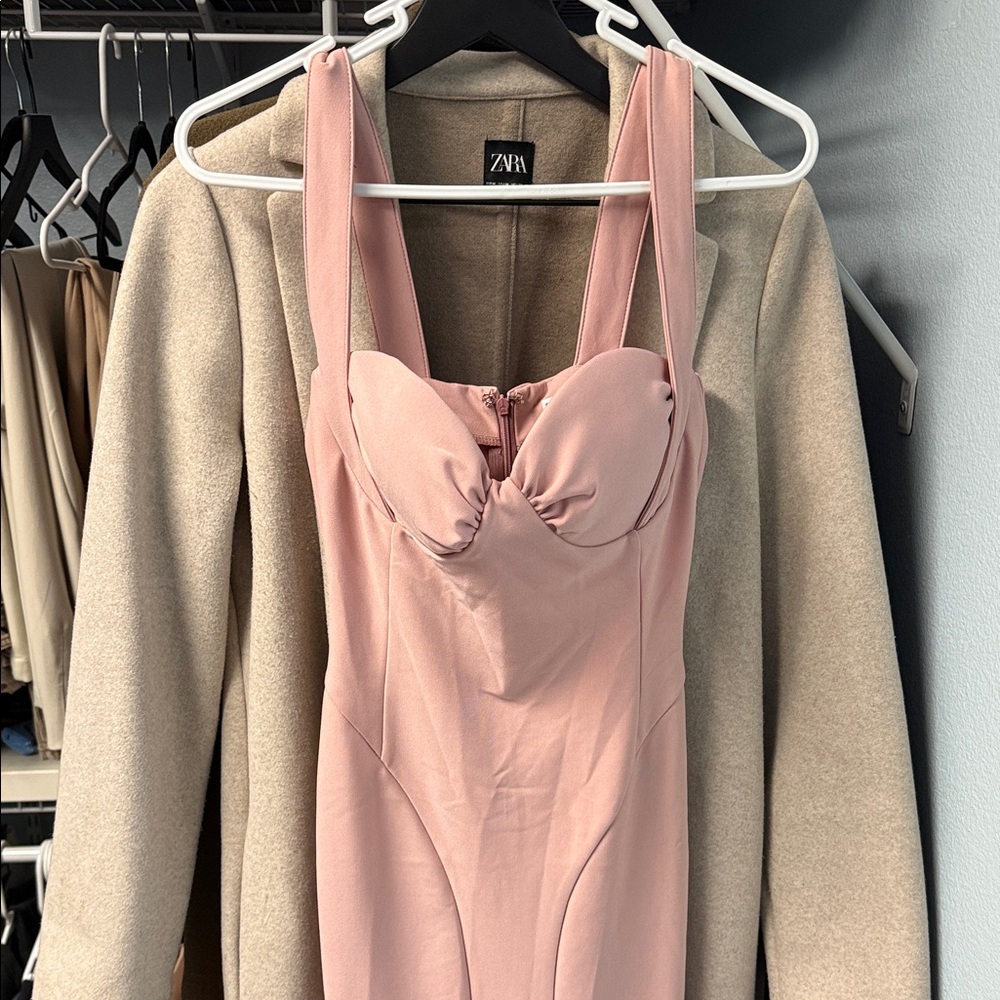 Fashion Nova Blush Pink Bodycon Dress
